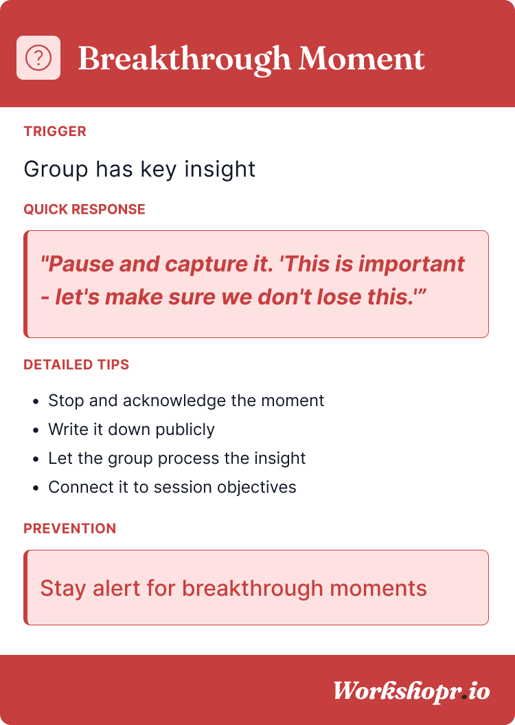 Breakthrough Moment card, back