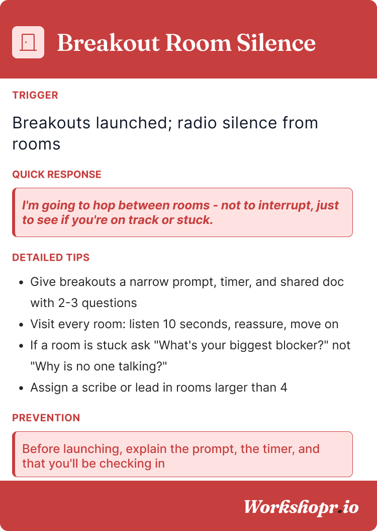 Breakout Room Silence card, back