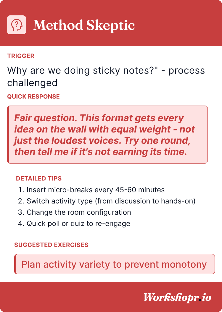 The Method Skeptic card, back