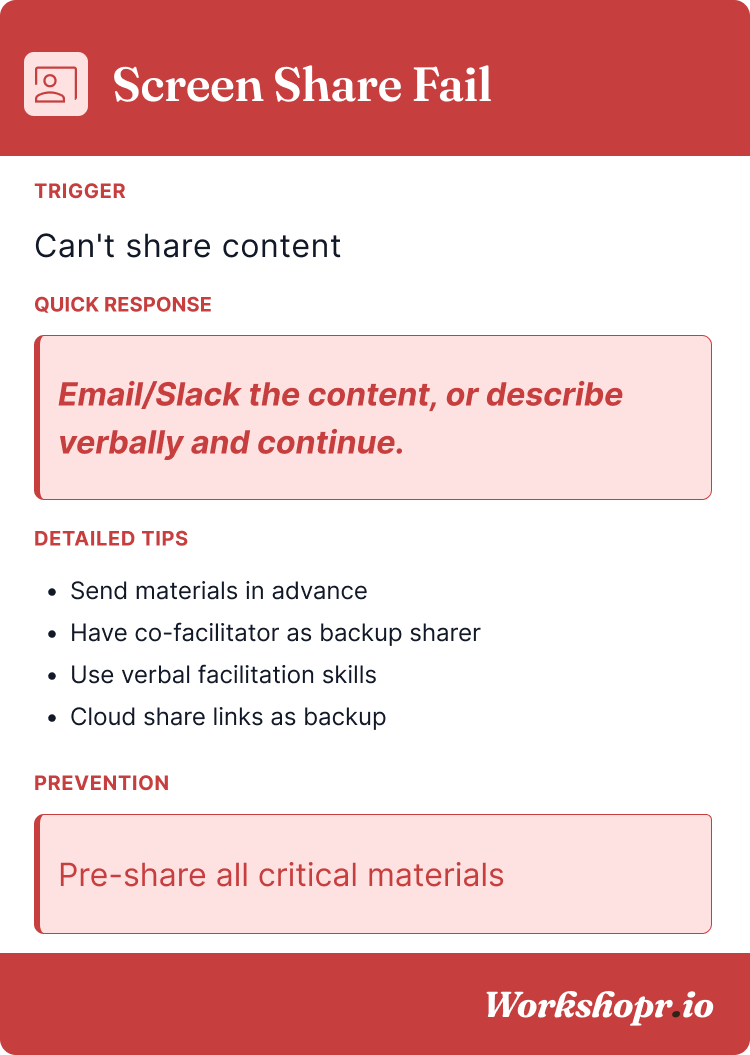Screen Share Fail card, back