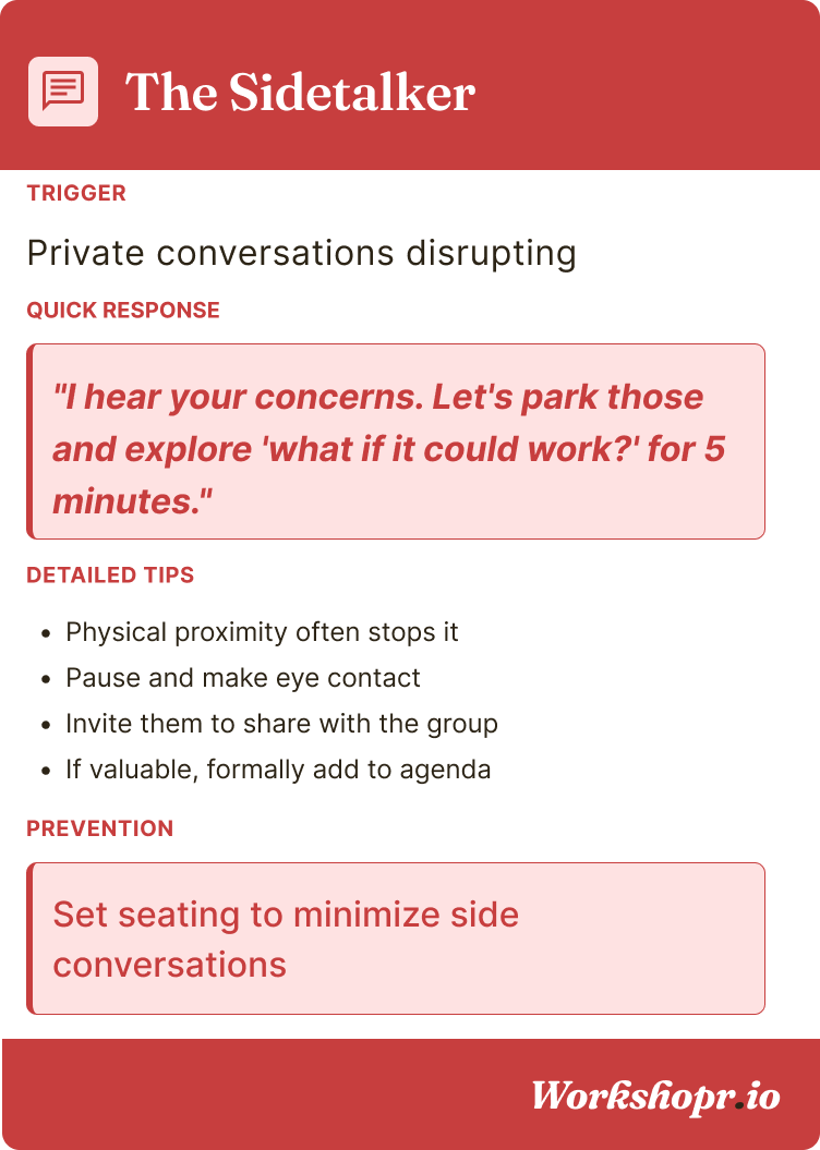 The Side-Talker card, back