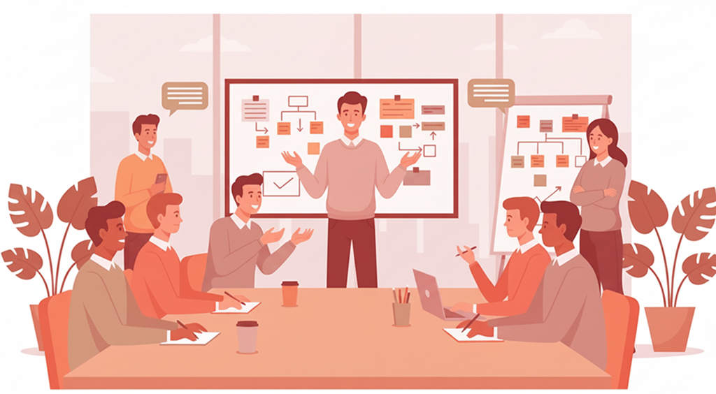 Team collaborating in a workshop session